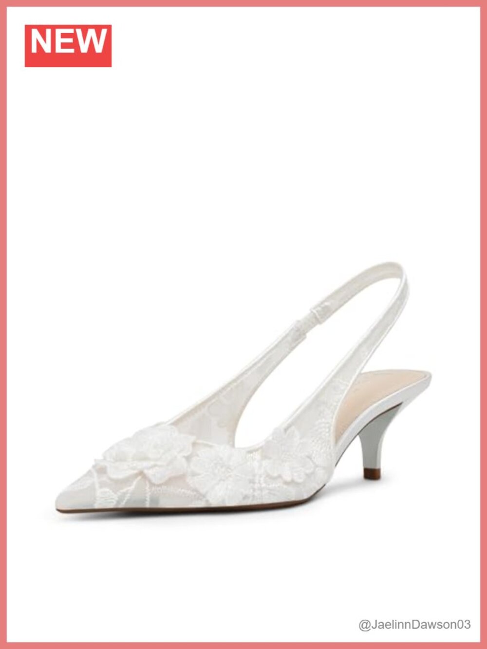 Embellished Slingback Pointed Toe Stiletto Heel Pump